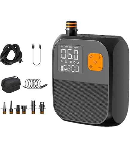 Amazon.co.jp: エアーポンプ 電動 空気入れ 25PSI サップ 電動ポンプ 6